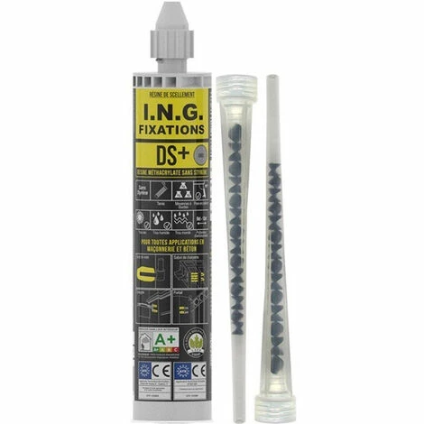 Sortie 👏 Résine Scellement Méthacrylate DS+ ING FIXATIONS - Lot De 6 - Cartouche De 300 Ml - Gris - A050145 🛒 1 Sortie 👏 Résine Scellement Méthacrylate DS+ ING FIXATIONS - Lot De 6 - Cartouche De 300 Ml - Gris - A050145 🛒