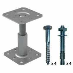Budget 😀 ING FIXATIONS Pied De Poteau Réglable 100x100-130x130 H150 + Fixation ING Fixation ⌛